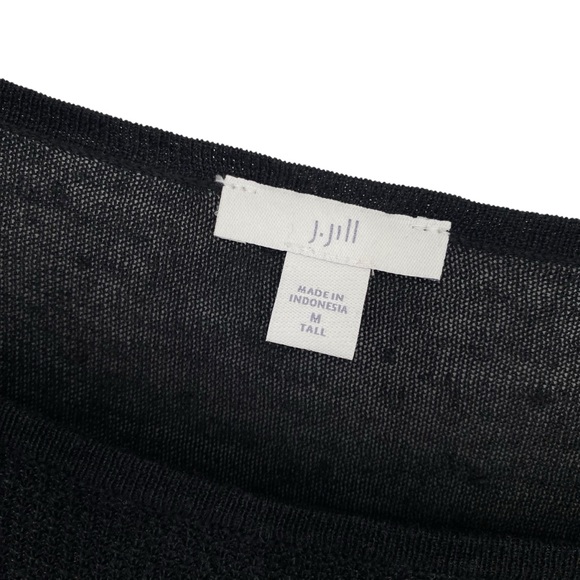 J. Jill Linen Black Tunic Midi Sweater Dress - Picture 3 of 7